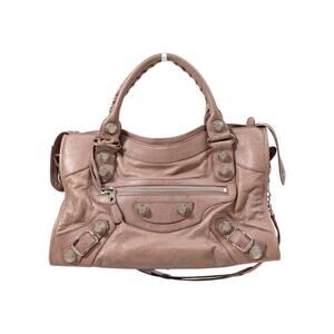 Balenciaga Leather Classic Large City Bag Blush Pink